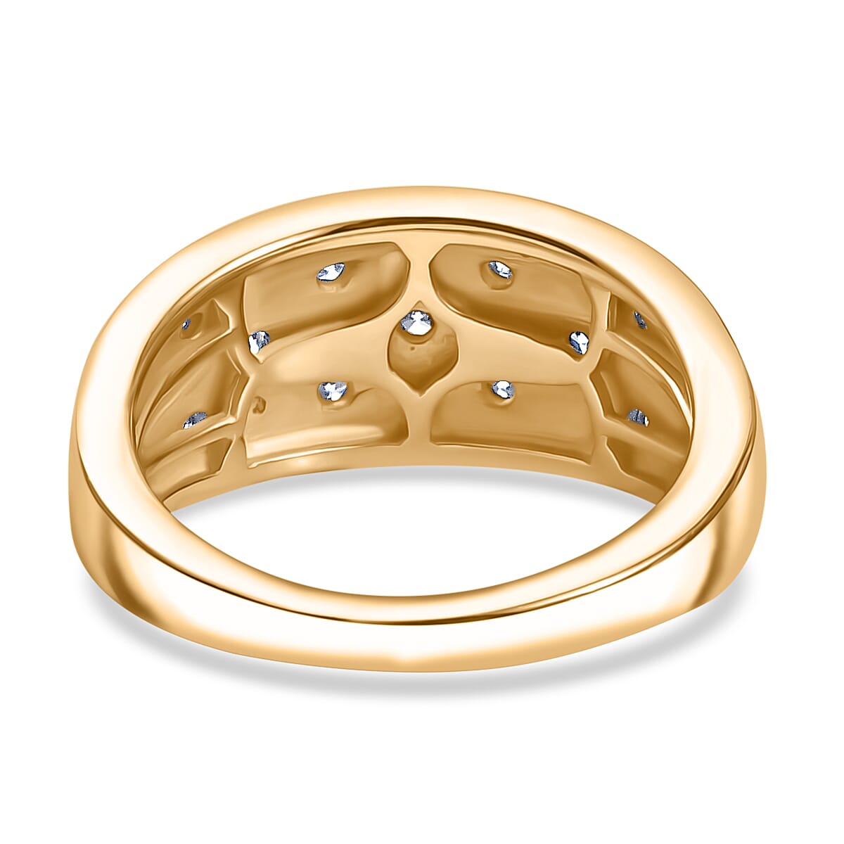 Luxuriant Diamond Lab Grown Diamond (SI-GH) Ring in 18K Vermeil Yellow Gold Plated Sterling Silver 0.33 Cts Luxuriant Diamond Lab Grown Diamond (SI-GH) Ring in 18K Vermeil Yellow Gold Plated Sterling Silver 0.33 Cts