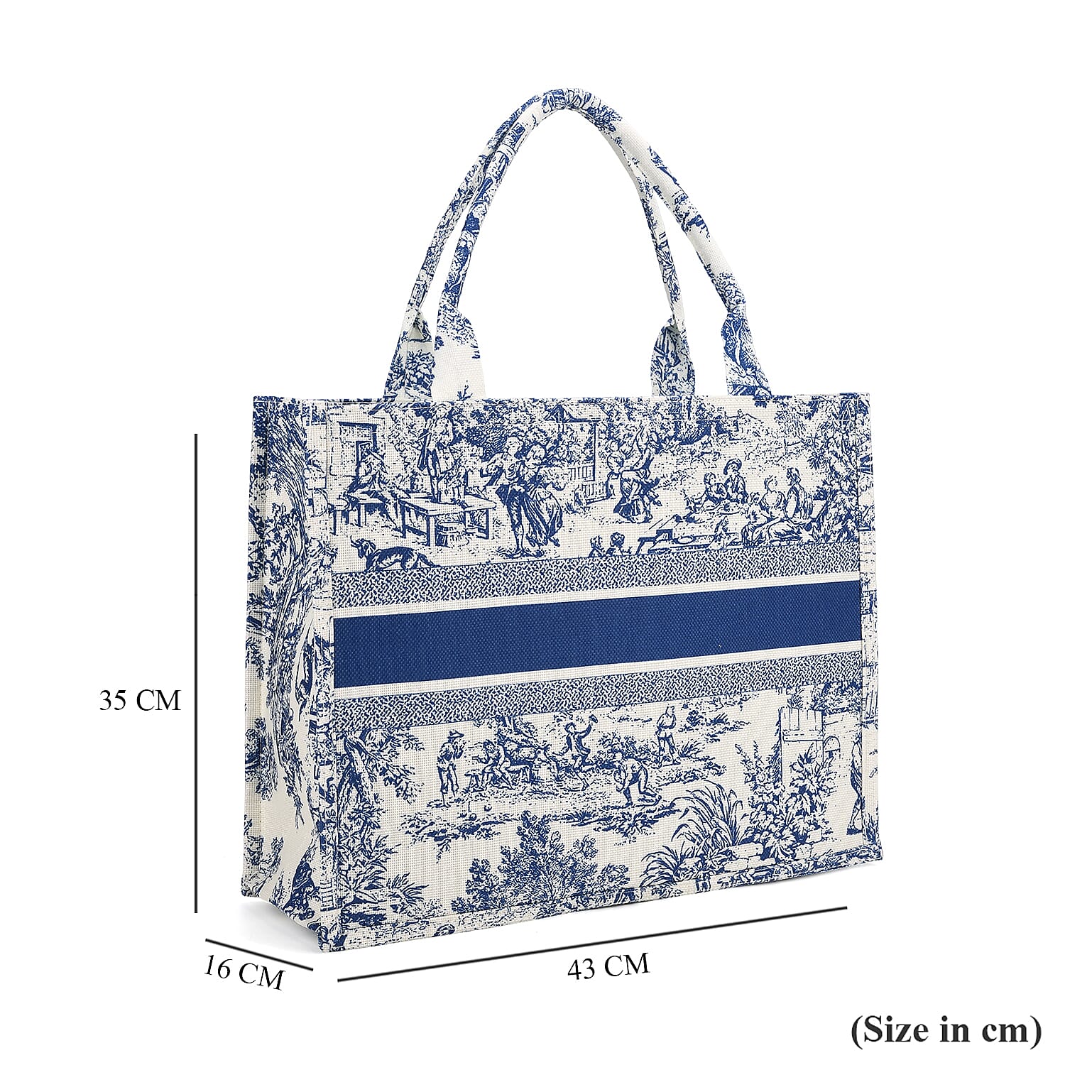 Designer Inspired Flower Pattern Tote Bag