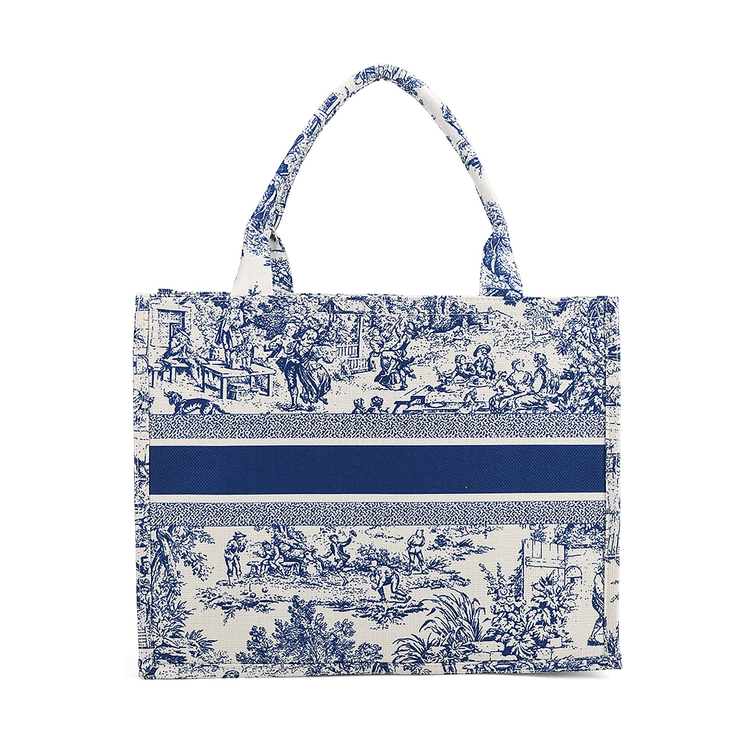 Designer Inspired Flower Pattern Tote Bag
