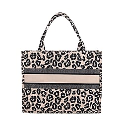 Designer Inspired Leopard Print Tote Bag