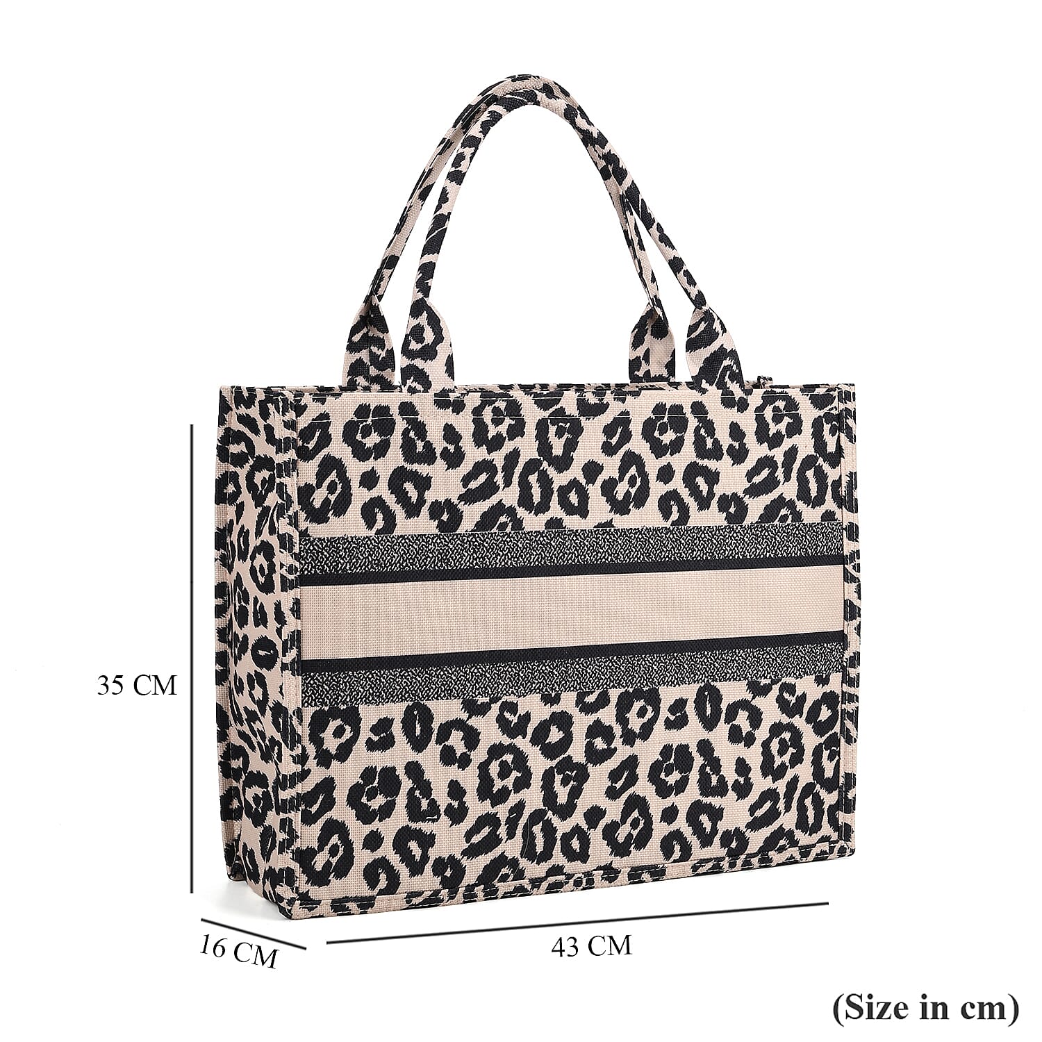 Designer Inspired Leopard Print Tote Bag