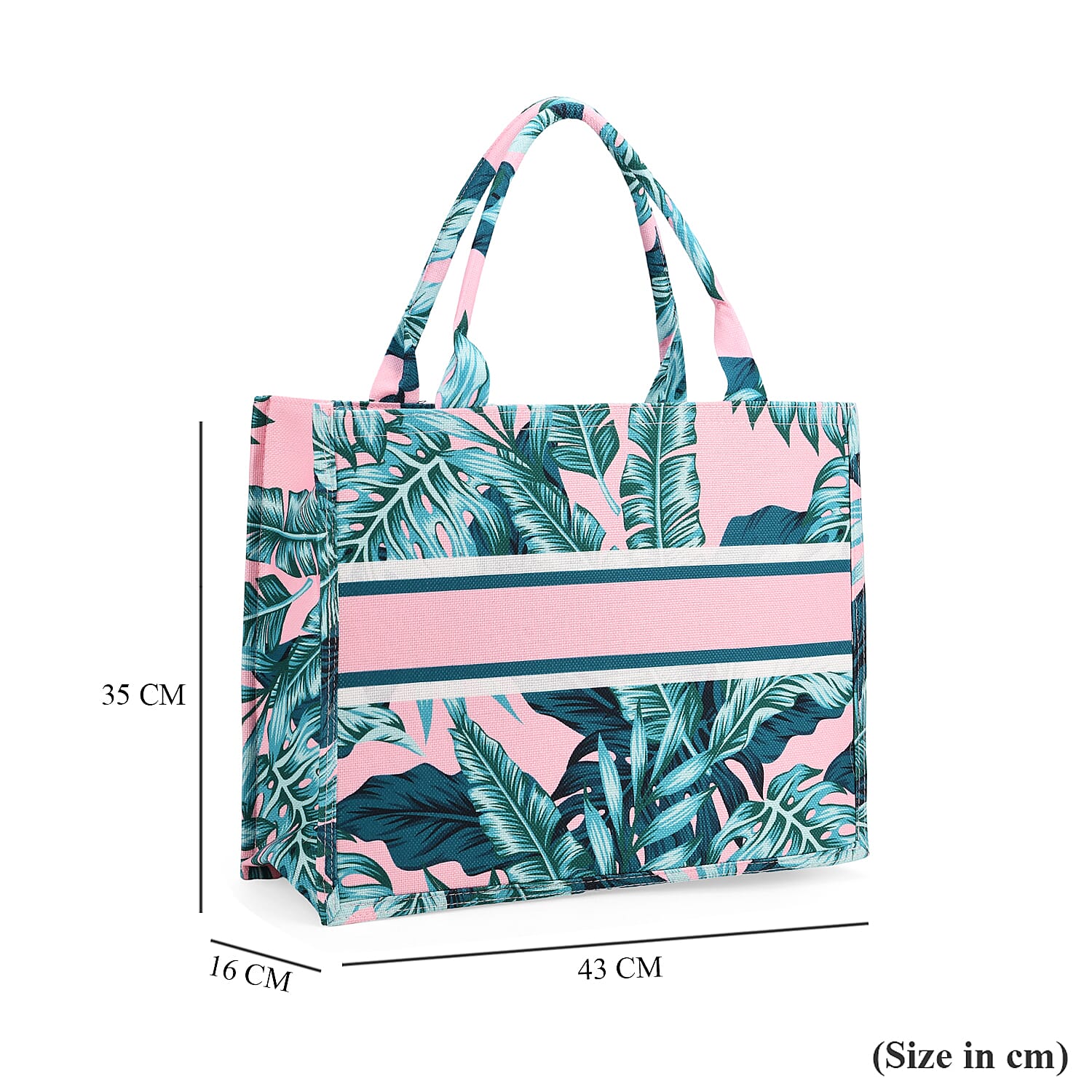 Designer Inspired Tropical Leaves Printed Tote Bag