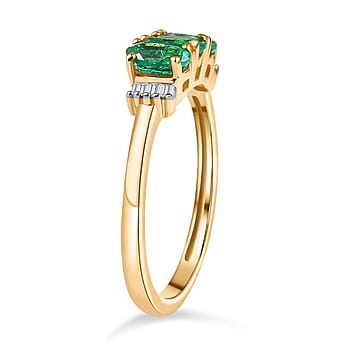 https://tjcuk.sirv.com/Products/81/1/8110028/Emerald-White-Diamond-3-Stone-Ring-in-18K-YG-Vermeil-Sterling-Silver-0_8110028_3.jpg?w=342&h=342