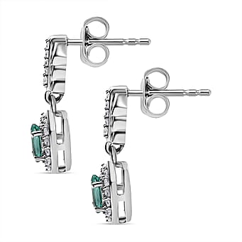https://tjcuk.sirv.com/Products/81/1/8110091/Emerald-White-Zircon-Dangling-Earring-in-Rhodium-OverlaySterling-Silve_8110091_3.jpg?w=342&h=342