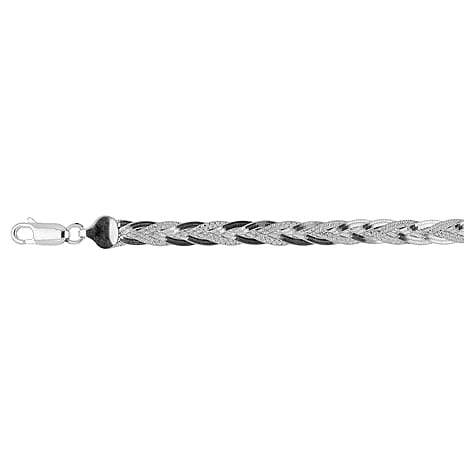 Italian Close Out - Sterling Silver Bracelet (Size - 7.5) with Lobster Clasp Silver Wt. 7.52 Gms.