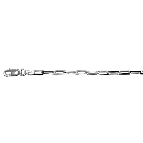 Italian Made Close Out - Sterling Silver Diamond Cut Paper Clip Necklace (Size - 18) silver weight 8.5 Gms