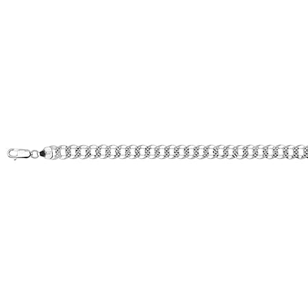 Italian Made- Sterling Silver Curb Necklace (Size - 20) with Lobster Clasp, Silver Wt. 19.50 Gms.