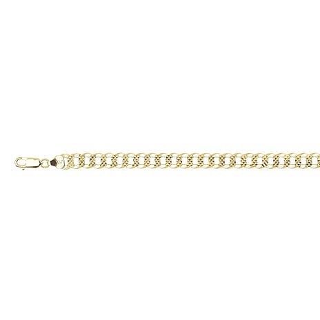 Italian Close Out - Curb Sterling Silver Necklace (Size - 20) in Yellow Gold Plating, Silver Wt. 19.33 Gms.