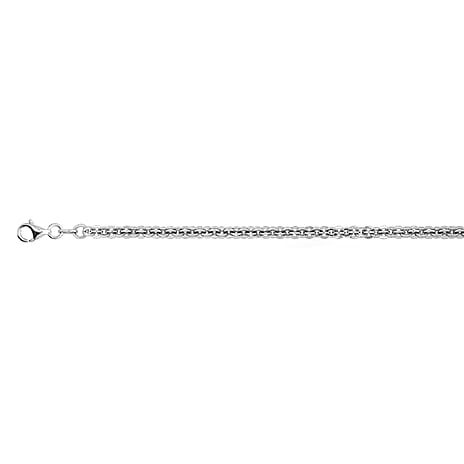 Italian Close Out - Sterling Silver Diamond Cut Necklace (Size - 20) with Lobster Clasp, Silver Wt. 17.33 Gms.