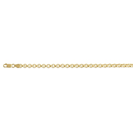 Biggest Vicenza Close Out - Solid Sterling Silver Belcher Necklace (Size - 20) with Yellow Gold Overlay Silver Wt 46.04 Gms.