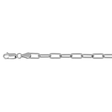 Italian Close Out - Sterling Silver Paperclip Necklace (Size - 20), Silver Wt. 30.13 Gms.