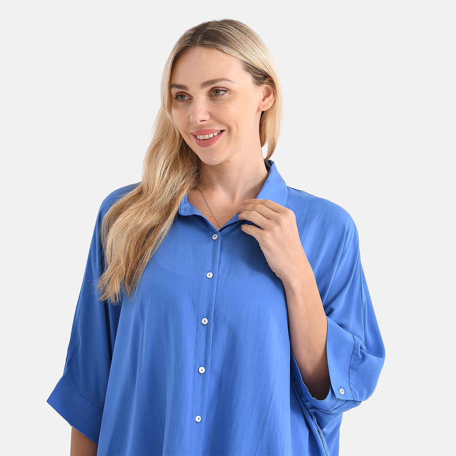 La Marey 100% Viscose Classic Button Down Shirt (One Size - 8-18) - Yellow