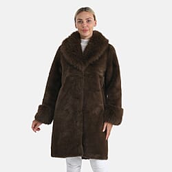 &Maisi Plush Faux Fur Longline Coat