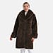 &Maisi Plush Faux Fur Longline Coat