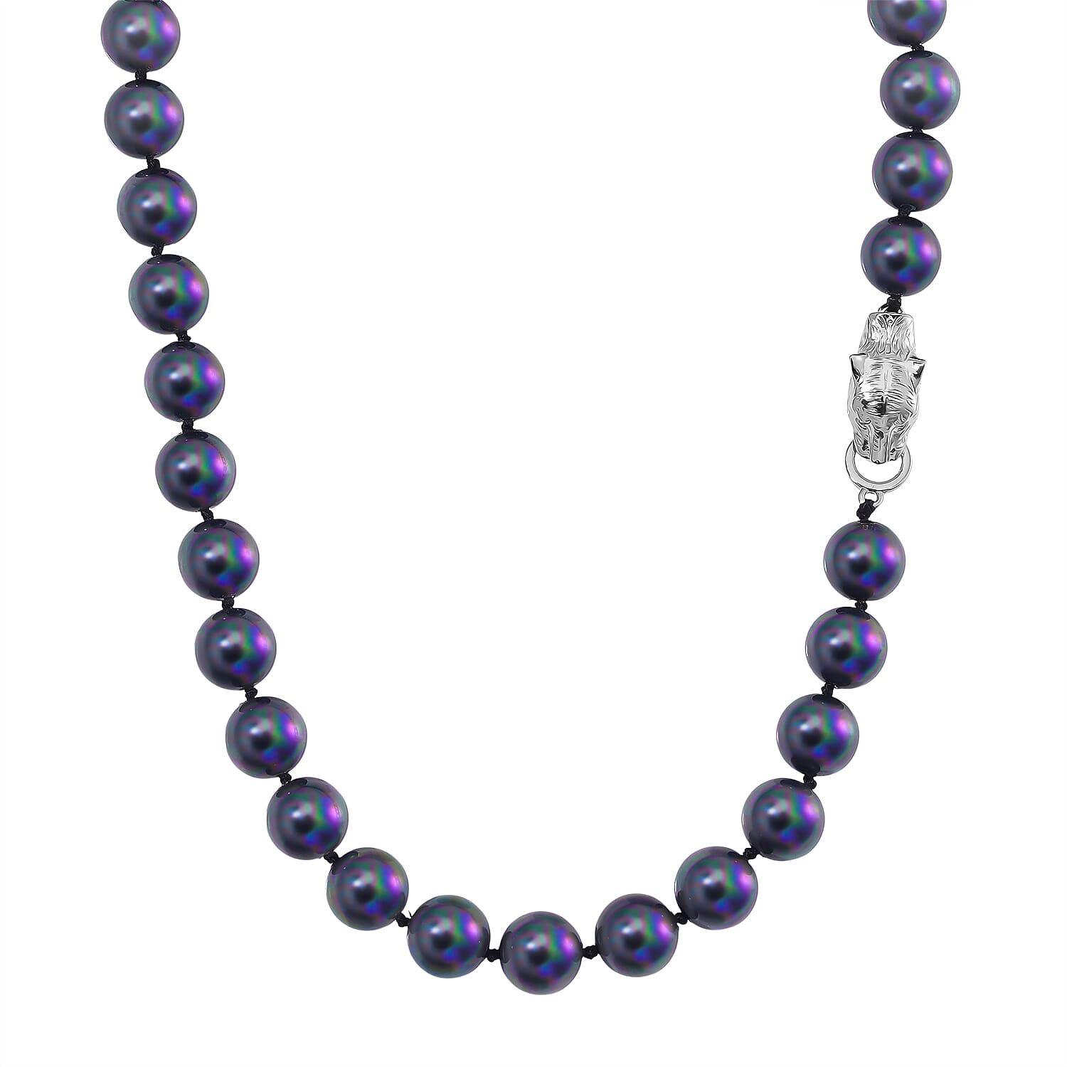 Designer Inspired - Peacock Color Shell Pearl Necklace (Size - 20) 380.00 Ct.