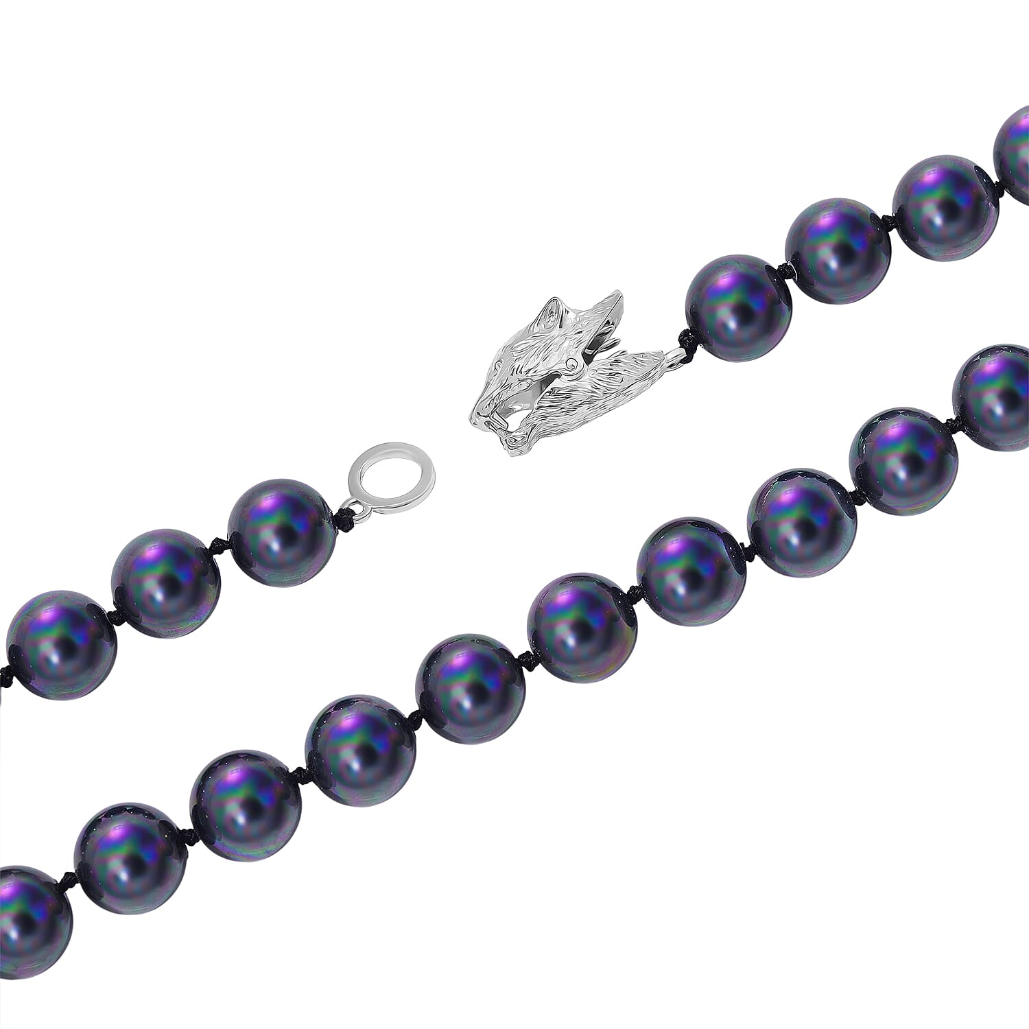 Designer Inspired - Peacock Color Shell Pearl Necklace (Size - 20) 380.00 Ct.