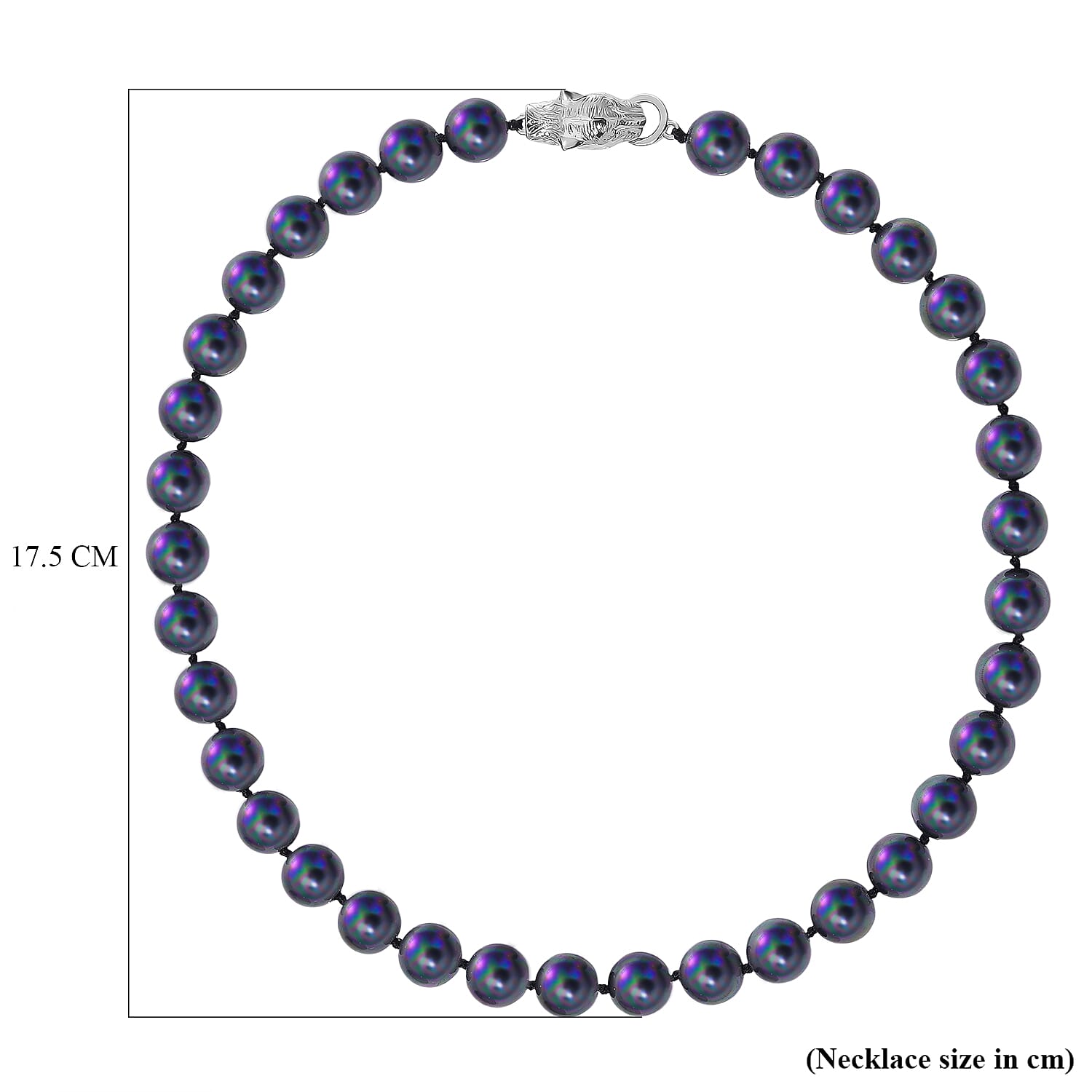 Designer Inspired - Peacock Color Shell Pearl Necklace (Size - 20) 380.00 Ct.