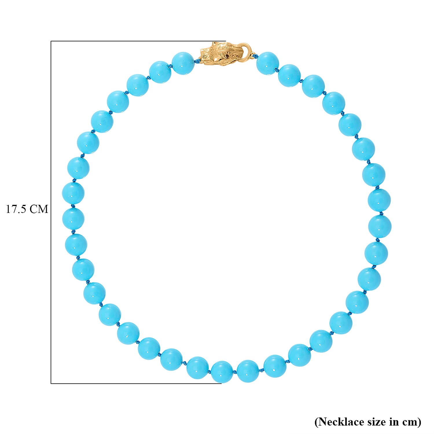 Designer Inspired - Sleeping Beauty Color Shell Pearl Necklace (Size - 20) 380.00 Ct.