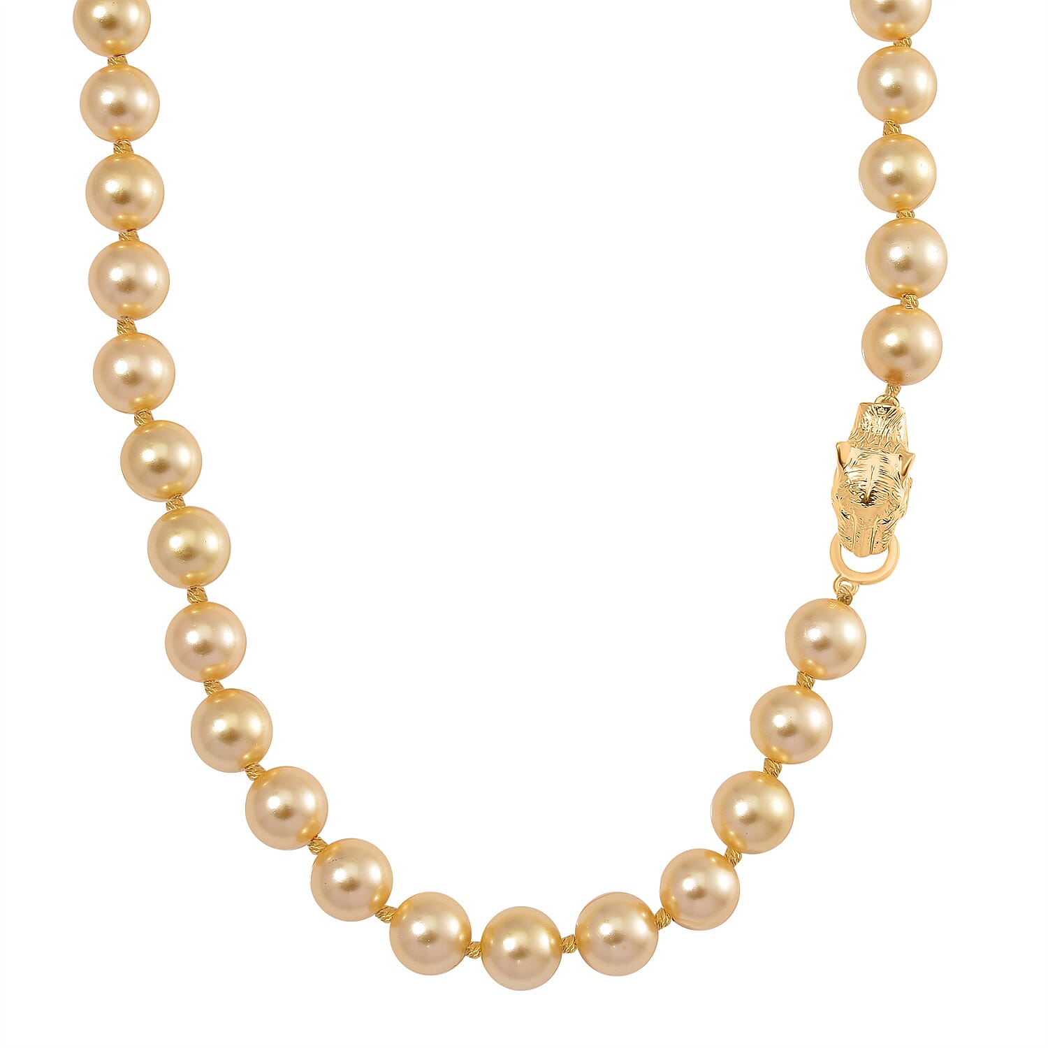 Close Out Deal- Golden Shell Pearl Necklace (Size - 20)  380.00 Ct.