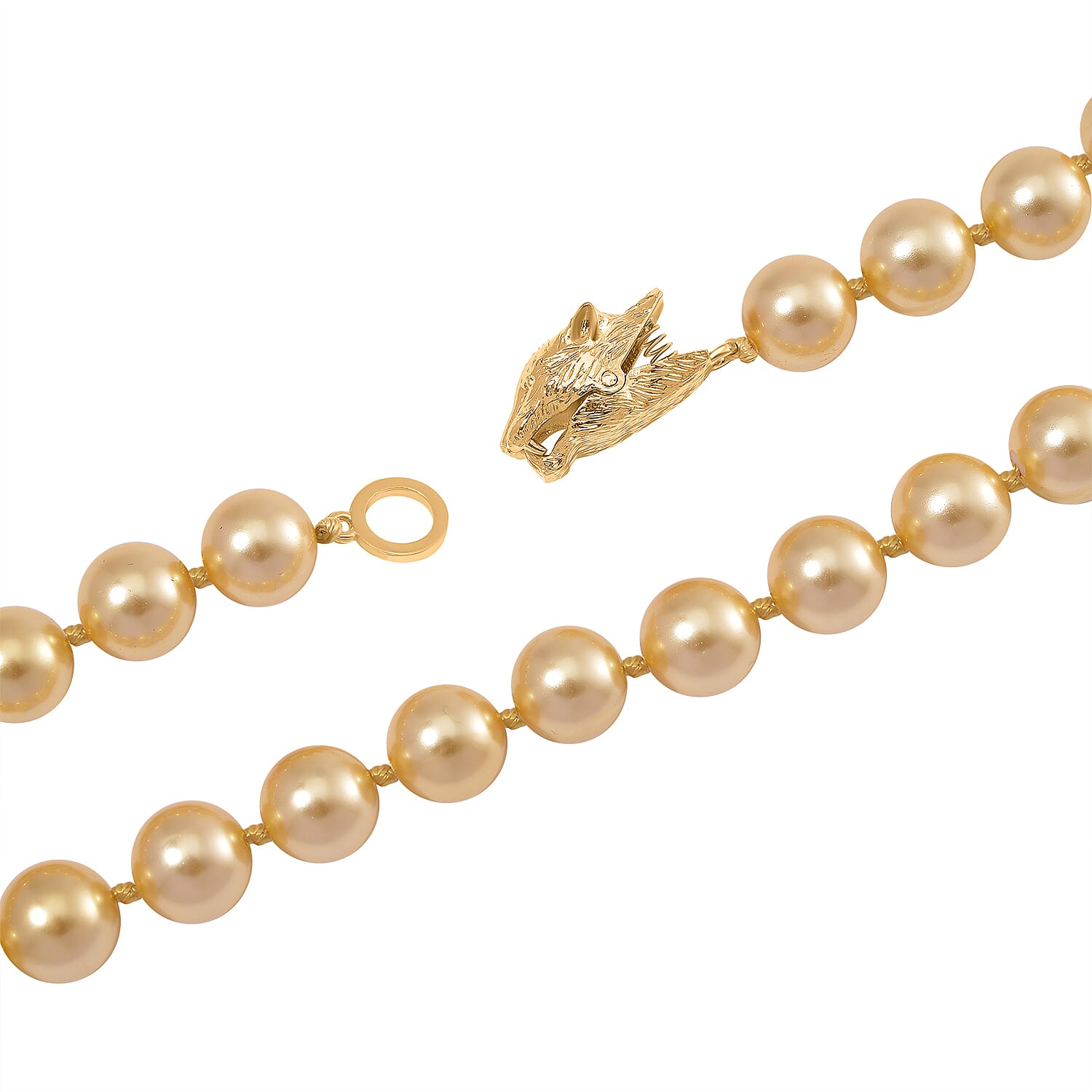 Close Out Deal- Golden Shell Pearl Necklace (Size - 20)  380.00 Ct.