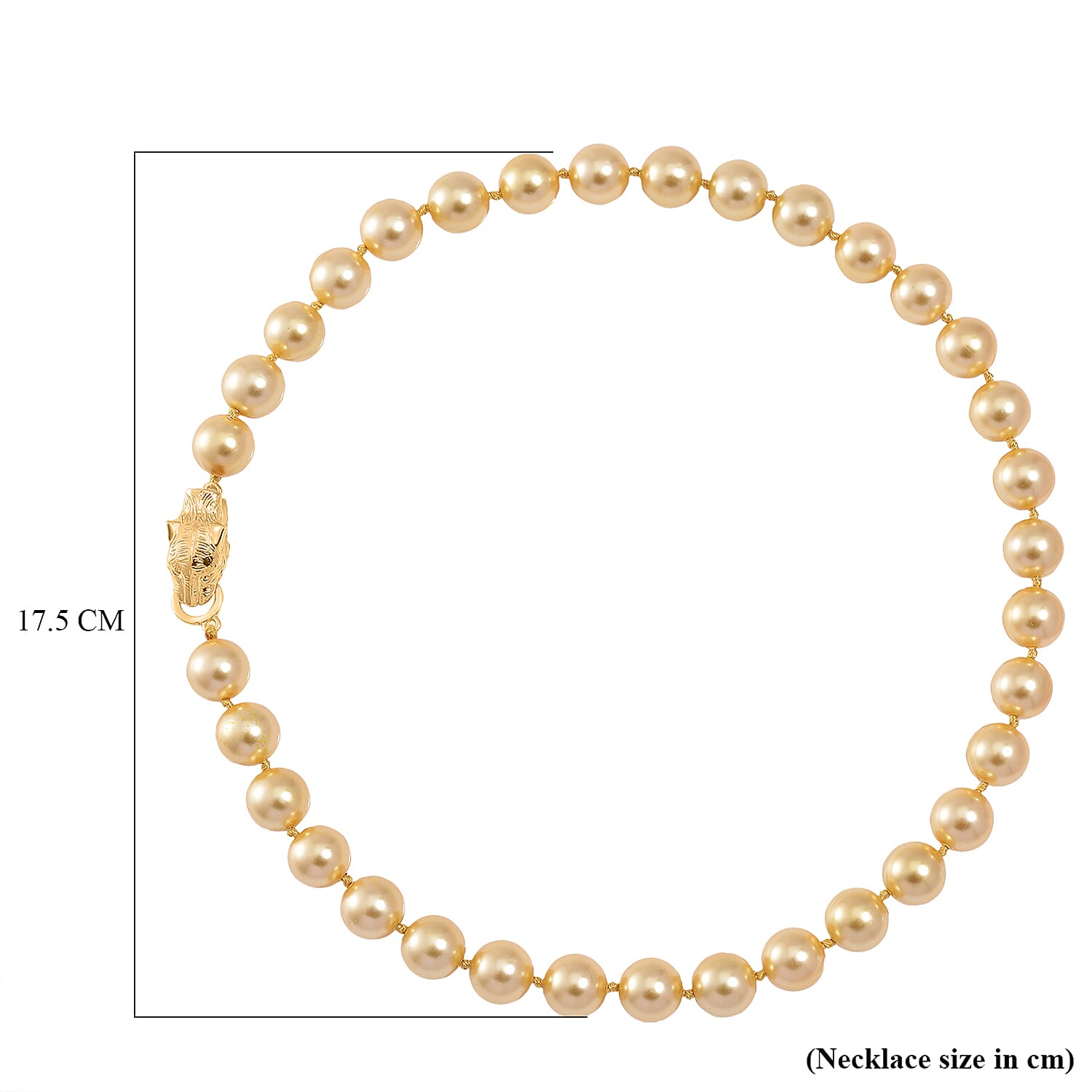 Close Out Deal- Golden Shell Pearl Necklace (Size - 20)  380.00 Ct.