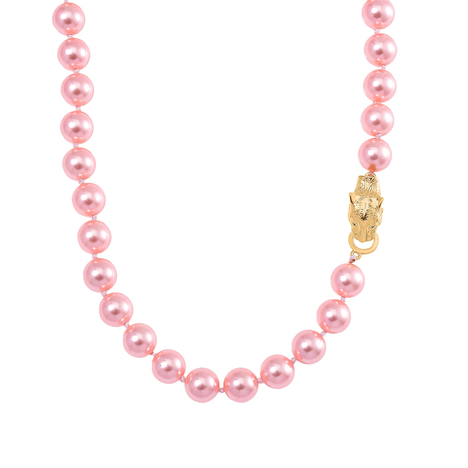 Designer Inspired - Peach Shell Pearl Necklace (Size - 20) 380.00 Ct.