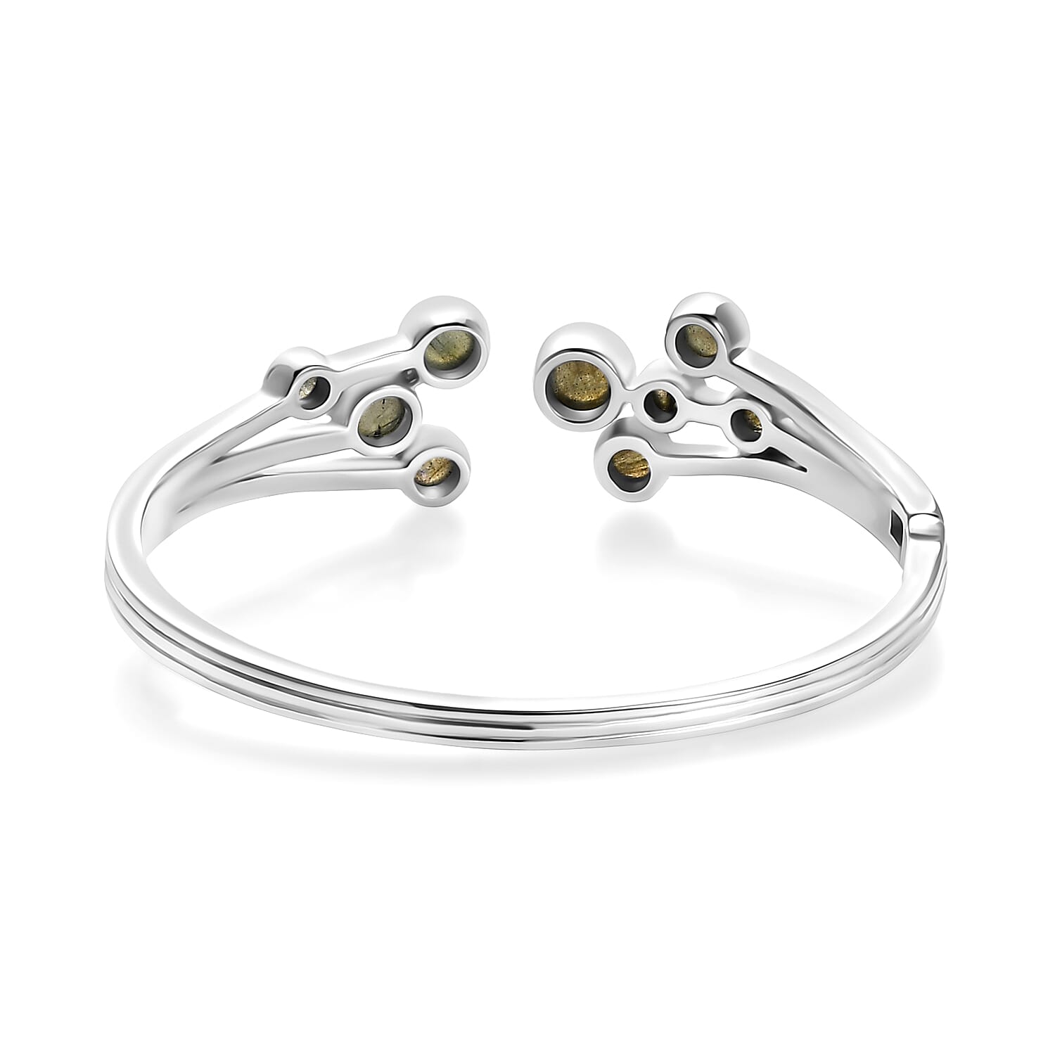 Designer Inspired - AAA Natural Labradorite Full Bangle (Size 7.5) 11.11 Ct.