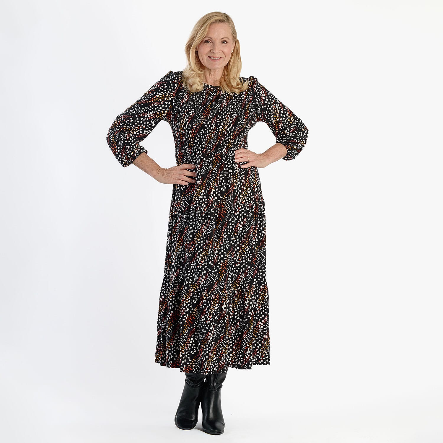 La Marey Soft Touch Knitted Shirred Dress 