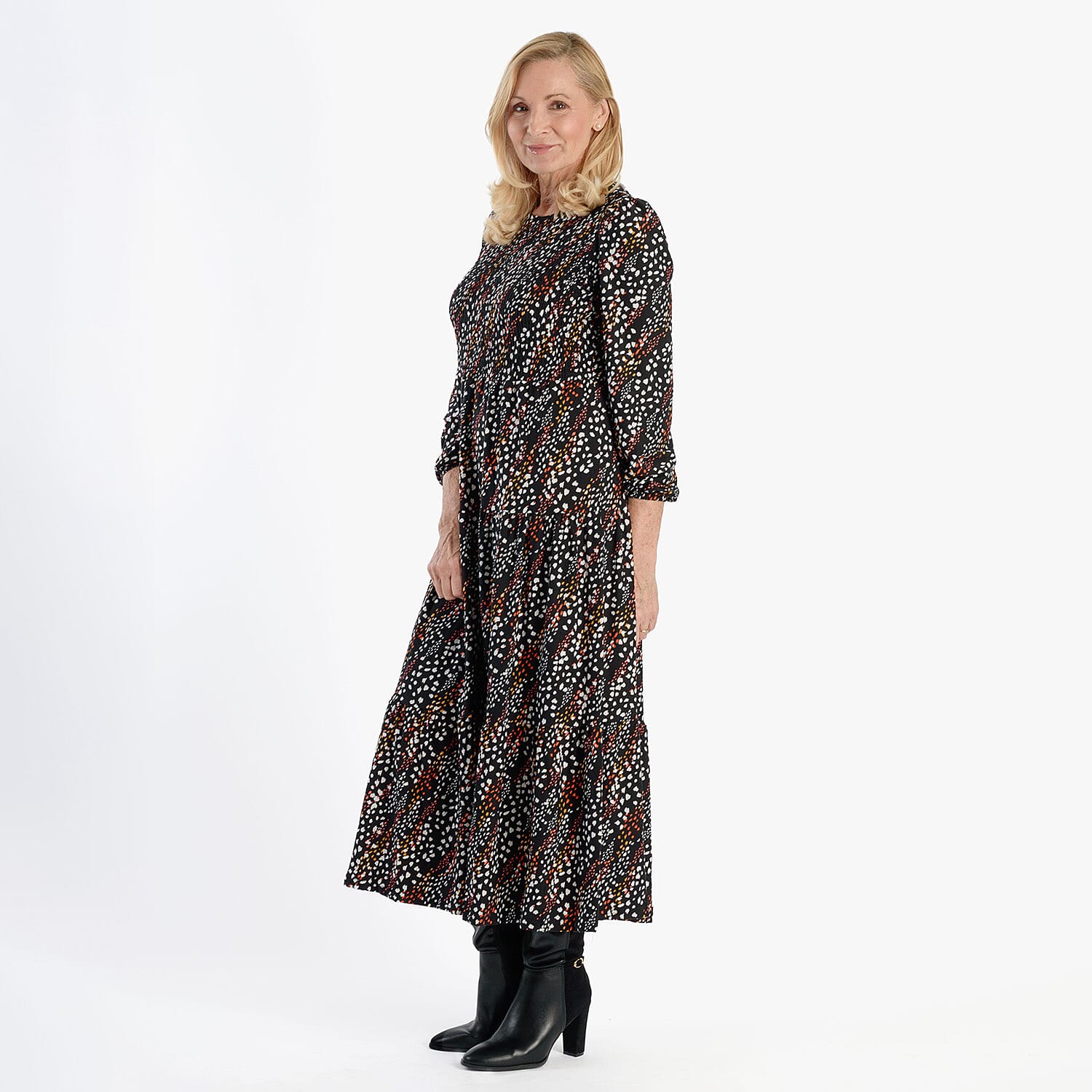 La Marey Soft Touch Knitted Shirred Dress 