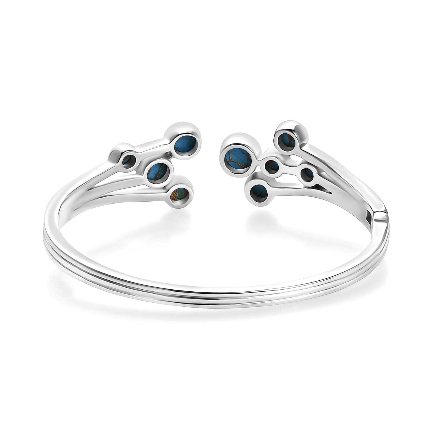 Designer Inspired -Blue Turquoise Full Bangle (Size 7.5)
