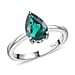10K White Gold AAA Lab Grown Emerald Ring