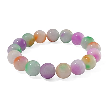 Very Rare - Multi Colour Burmese Jadeite Bracelet Stretchable Bracelet 270.00 Ct
