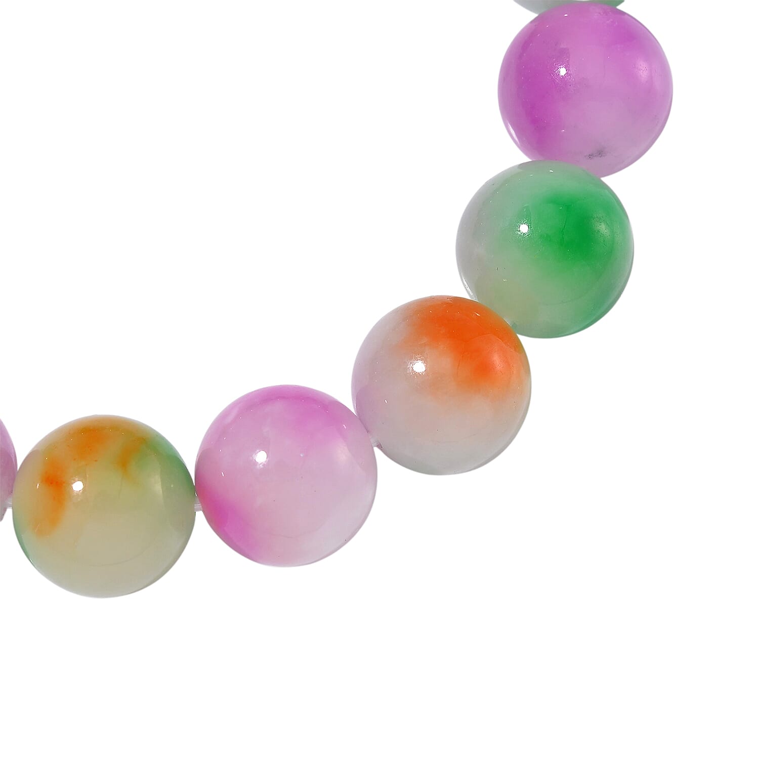 Very Rare - Multi Colour Jadeite Bracelet Stretchable ( 6-10) Bracelet 270.00 Ct