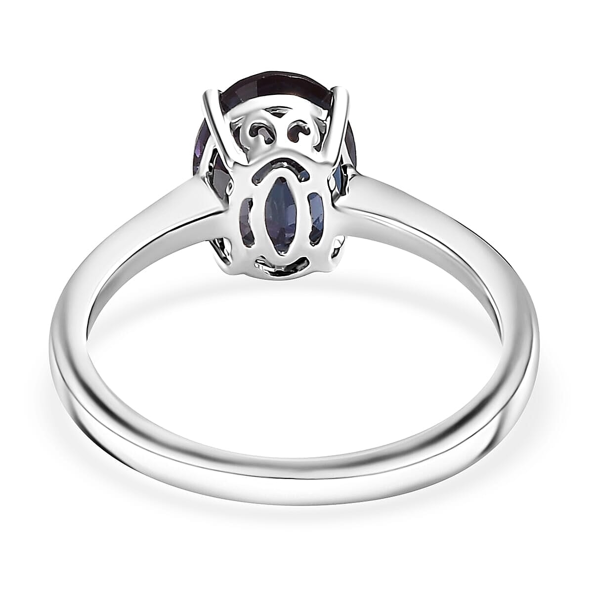 10K White Gold AAA Lab Grown Alexandrite Solitaire Ring, Gold Wt.2.33 Gms 2.380 Ct. 10K White Gold AAA Lab Grown Alexandrite Solitaire Ring, Gold Wt.2.33 Gms 2.380 Ct.