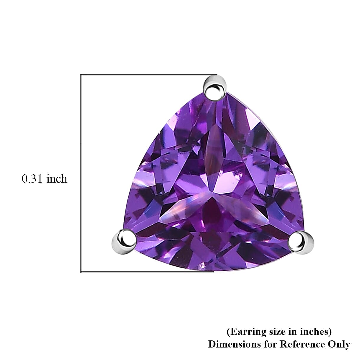 Luxuriant Diamond 10K White Gold AAA Lab Grown Color Change Sapphire Solitaire Stud Push Post Earring, Gold Wt.0.77 Gms 3.346 Ct. Luxuriant Diamond 10K White Gold AAA Lab Grown Color Change Sapphire Solitaire Stud Push Post Earring, Gold Wt.0.77 Gms 3.346 Ct.