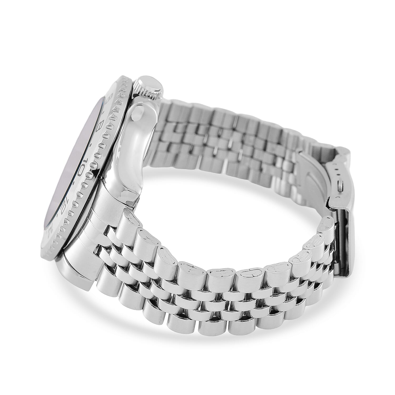 GENOA TIME V2 Miyota 2035 Japan Movt. 3ATM Water Resistant Blue Dial Mens Watch with Silver Colour Stainless Steel Strap and Silver Bezel