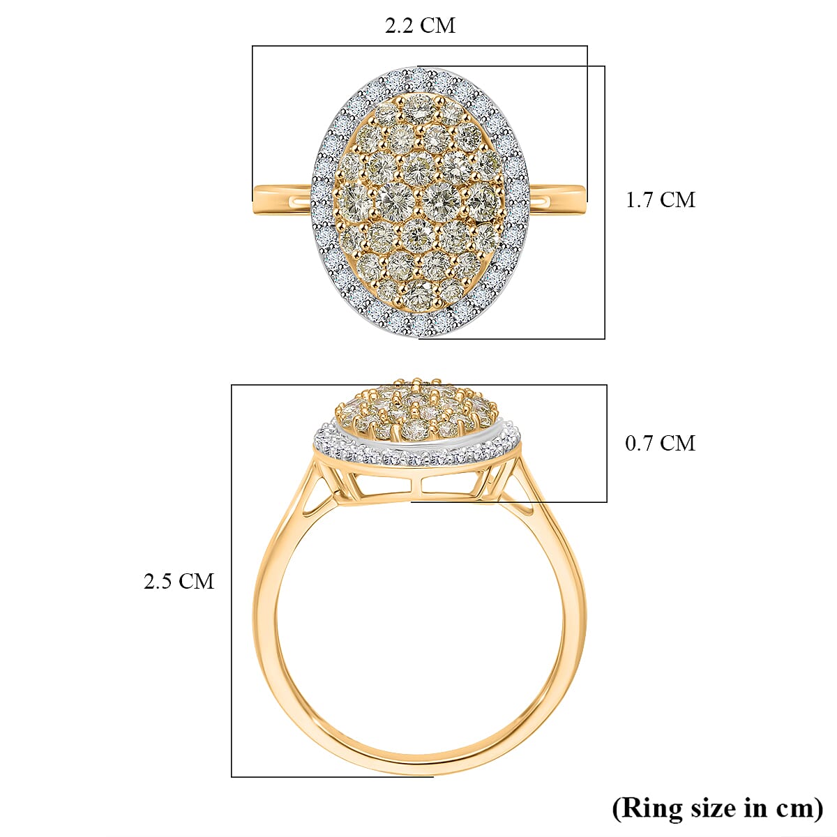 Super Find- 9K Yellow Gold SGL Certified Natural Yellow Diamond & White Diamond Ring 1.00 Ct. Super Find- 9K Yellow Gold SGL Certified Natural Yellow Diamond & White Diamond Ring 1.00 Ct.