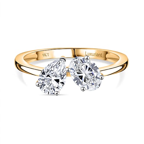 Designer Inspired - THE TOI ET MOI Luxuriant Diamond  - 9K Yellow Gold SGL Certified Lab Grown Diamond (VS-G-H) Ring 1.02 Ct.