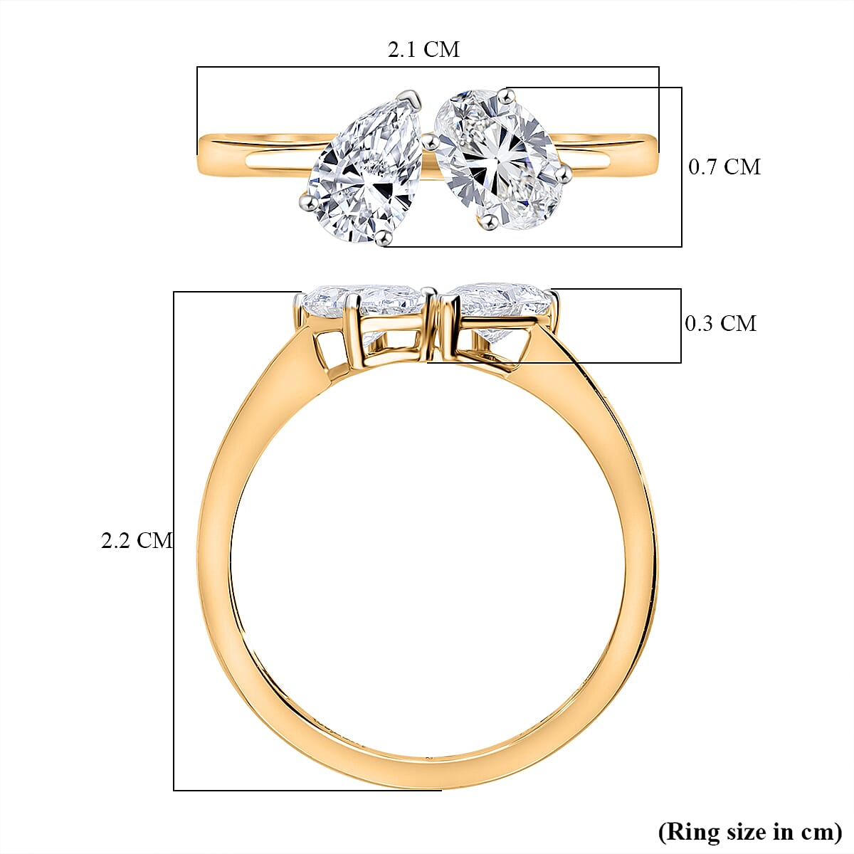 Luxuriant Lab Grown Diamond Ring in Sterling Silver