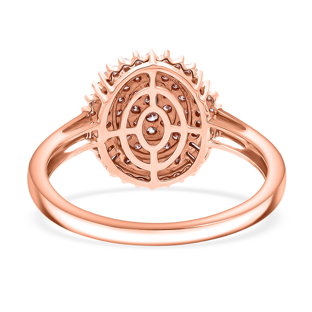 9K Rose Gold I3 Pink Diamond Ring 0.50 Ct.