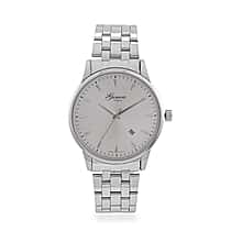 CLASSIC GENOA TIME V2 Miyota GM12 Japan Movt. 3ATM Water Resistant White Dial Watch with Silver Colour Stainless Steel Strap