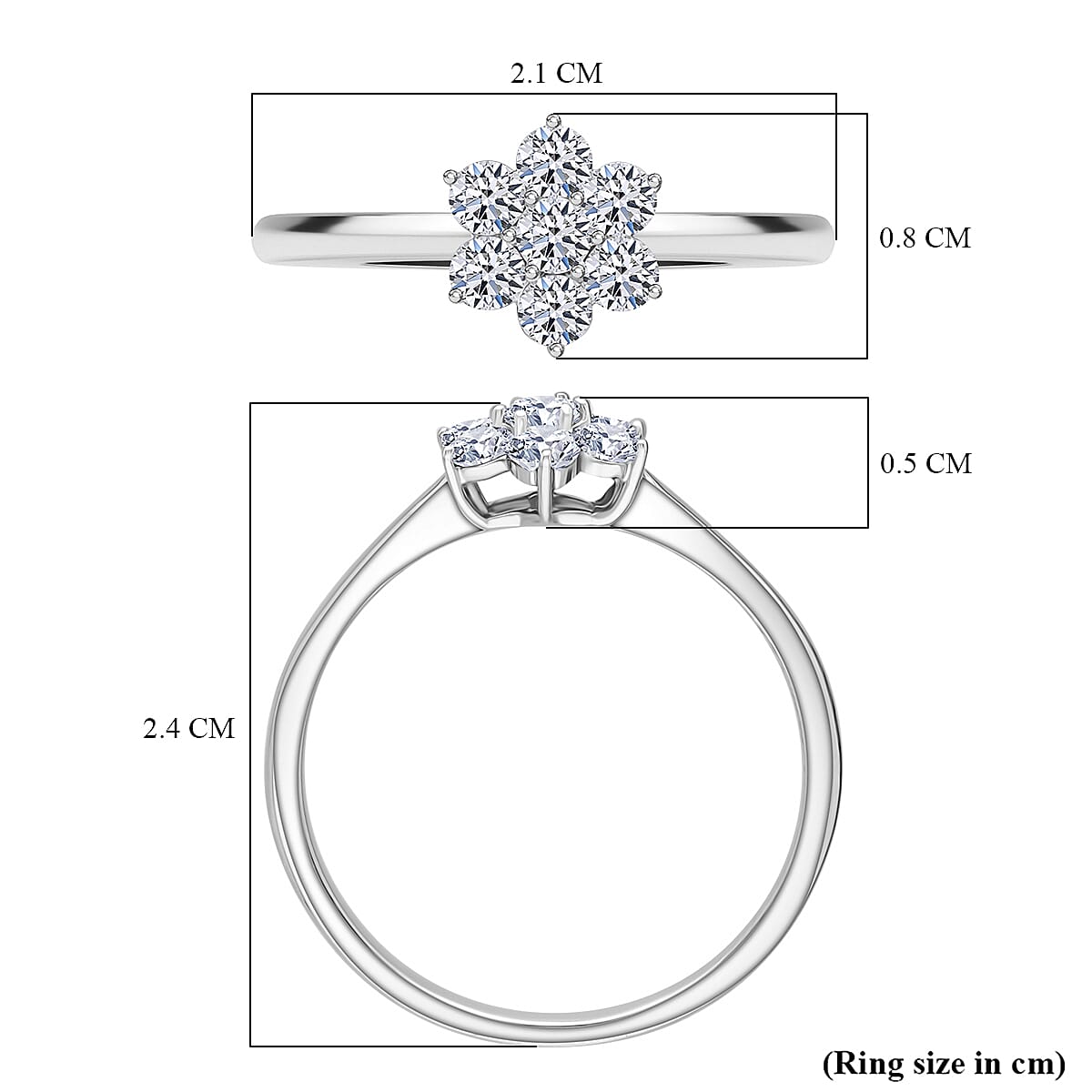 Luxuriant Diamond - 9K White Gold VS-SI-GH Lab Grown Diamond Ring, 0.50 Ct. Luxuriant Diamond - 9K White Gold VS-SI-GH Lab Grown Diamond Ring, 0.50 Ct.
