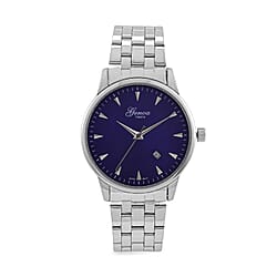 CLASSIC GENOA TIME V2 Miyota GM12 Japan Movt. 3ATM Water Resistant White Dial Watch with Two-Tone Stainless Steel Strap