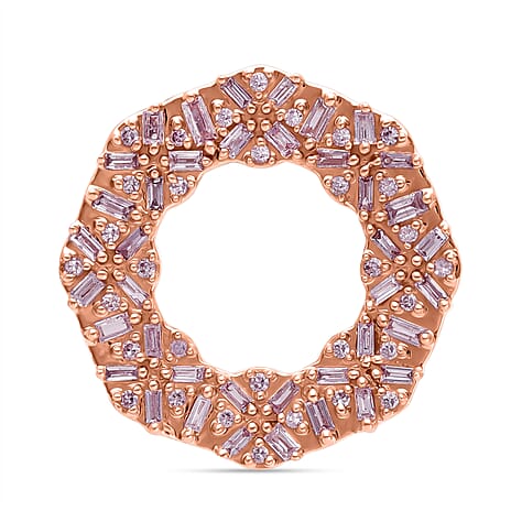 9K Rose Gold SGL Certified Natural Pink Diamond Pendant 0.52 Ct.