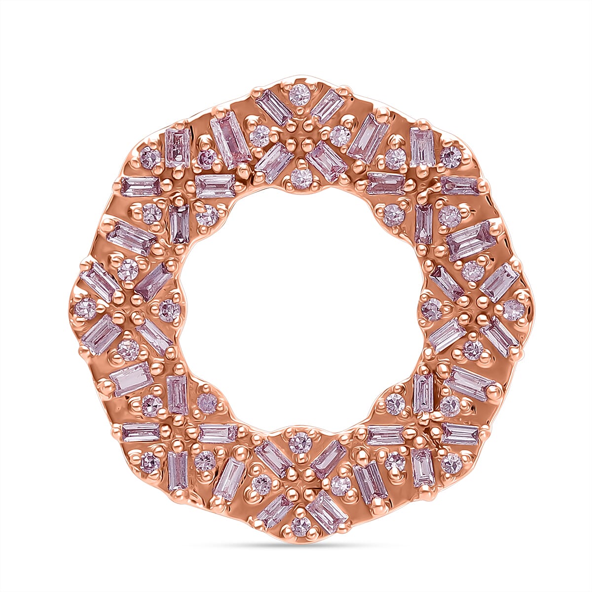 9K Rose Gold SGL Certified Natural Pink Diamond Pendant 0.52 Ct. 9K Rose Gold SGL Certified Natural Pink Diamond Pendant 0.52 Ct.