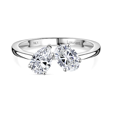 Designer Inspired - THE TOI ET MOI Luxuriant Diamond - 9K White Gold SGL Certified Lab Grown Diamond (VS-G-H) Ring 1.03 Ct.