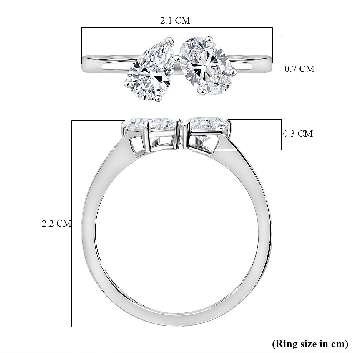 Luxuriant Lab Grown Diamond Ring in Sterling Silver