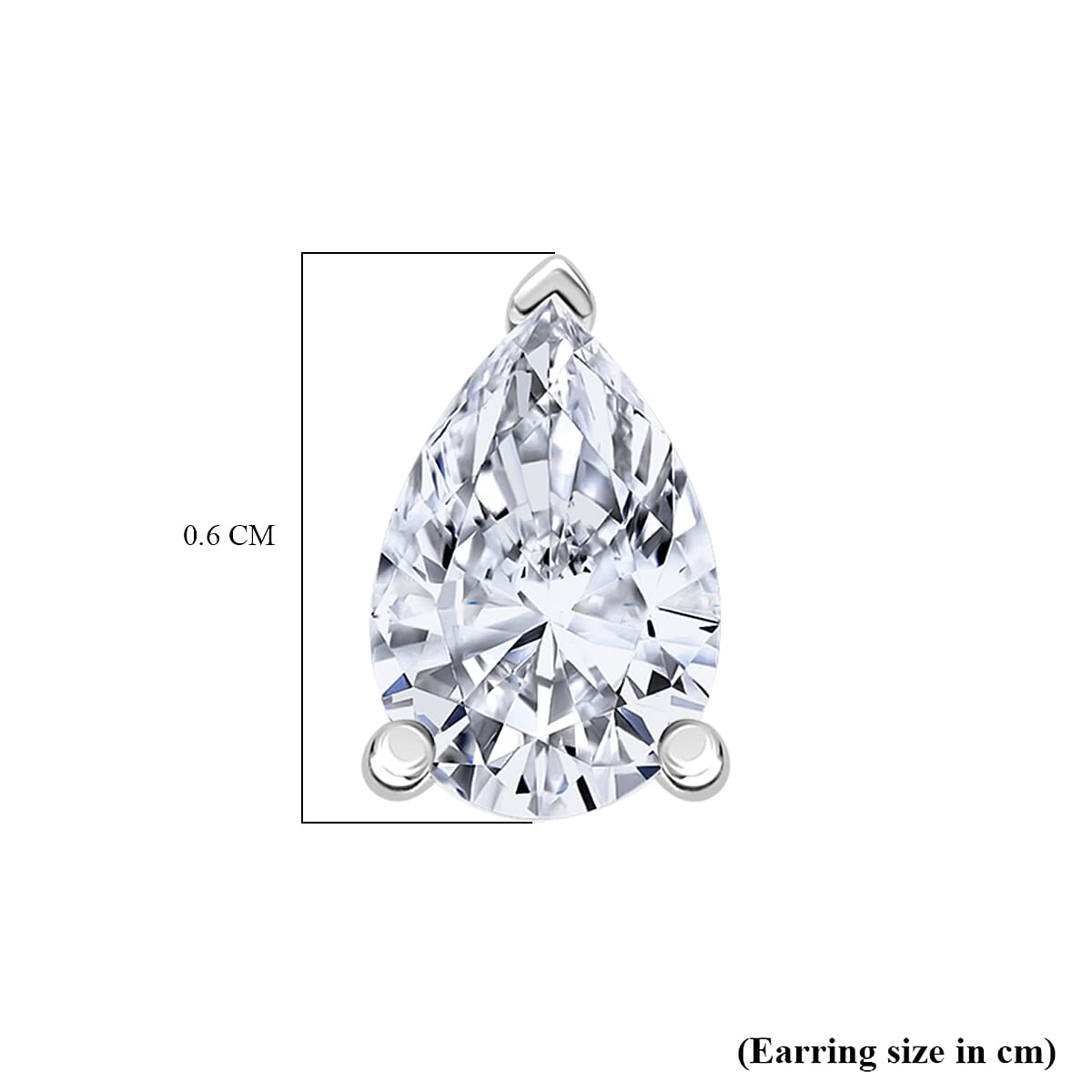 Luxuriant Diamond 950 Platinum SGL Certified Pear Cut Lab Grown Diamond Stud Earrings