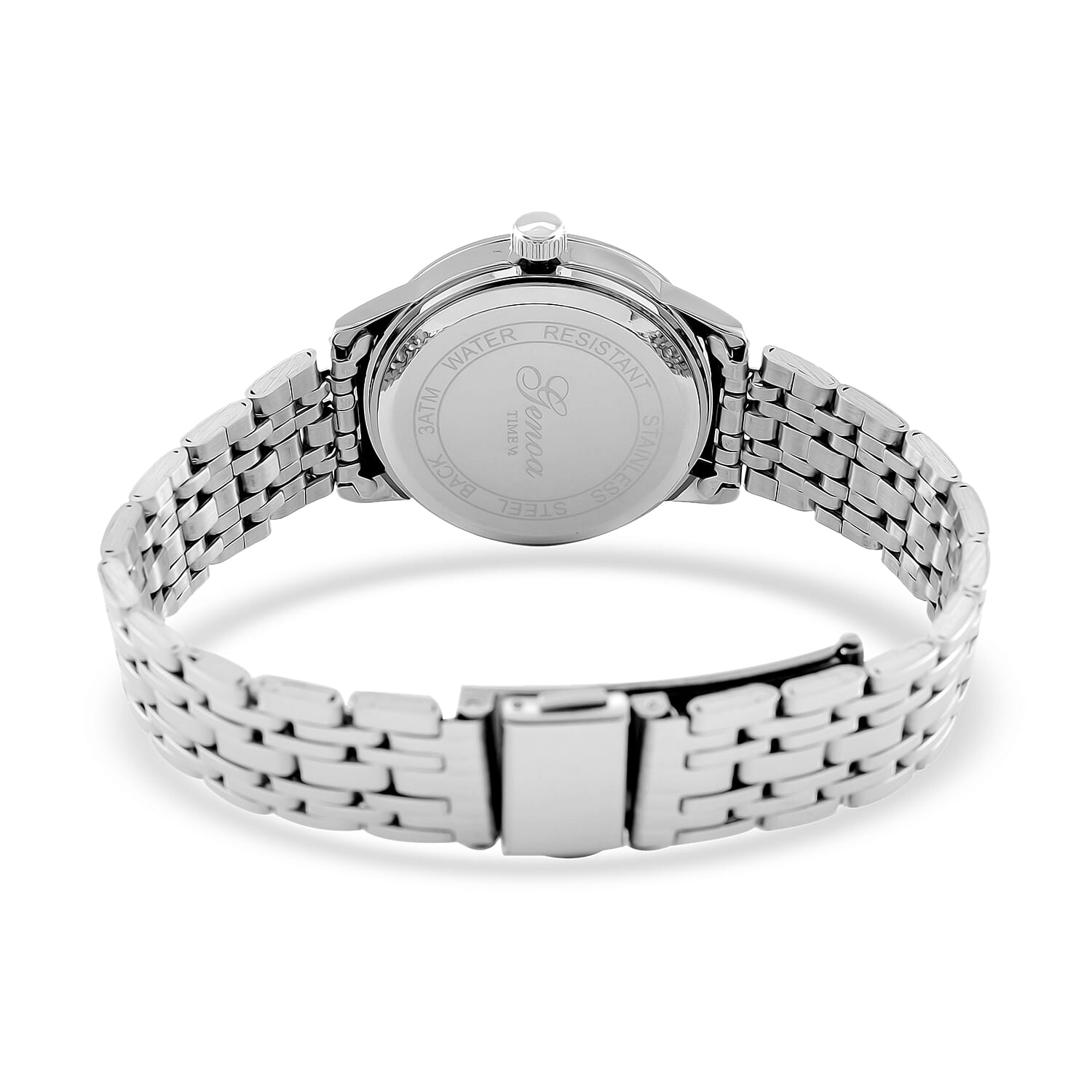 GENOA TIME V2 Miyota GM12 Japan Movt. 3ATM Water Resistant Blue Dial Mens Watch with Silver Colour Stainless Steel Strap