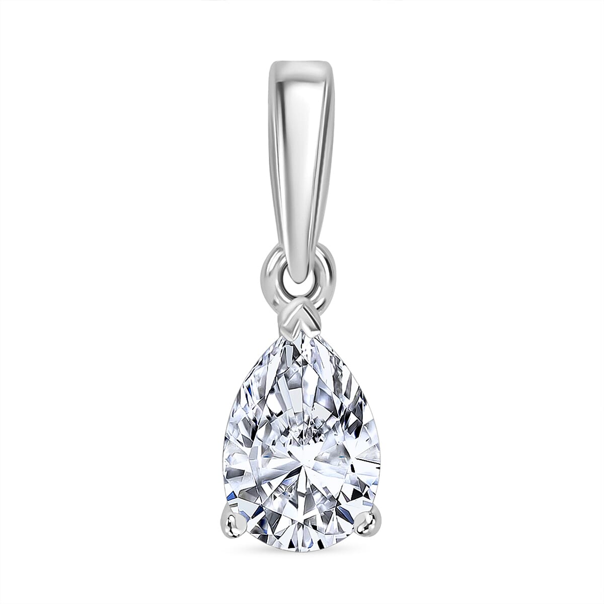 Luxuriant Diamond 950 Platinum SGL Certified Pear Cut Lab Grown Diamond (VS-E-F) Pendant 0.50 Ct.